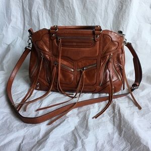 Rebecca Minkoff Tri Zip Jealous Satchel -  Cognac